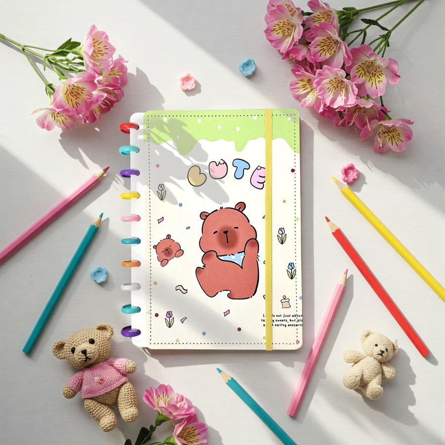 Caderno De 10 Discos CAPIVARA Capa Dura E Contracapa GRANDE(B5) em Oferta na Shopee