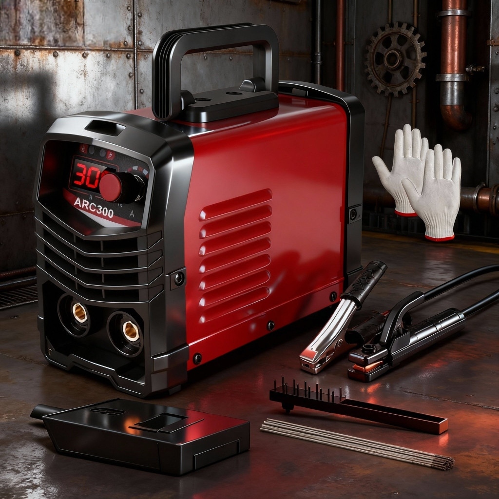 Soldadora Inversora ARC300 220V - Máquina de Solda Portátil e Potente - Kit Completo c/ Acessórios - Para Casa e Oficina