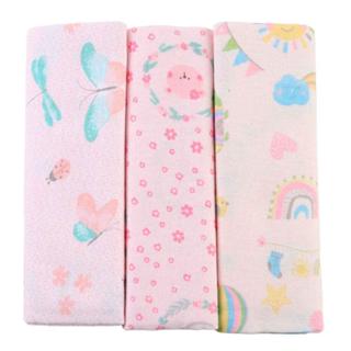 Kit Cueiro Papi Karinho Tecido Flanela Estampado 80cmX60cm - 03 Peças em Oferta na Shopee