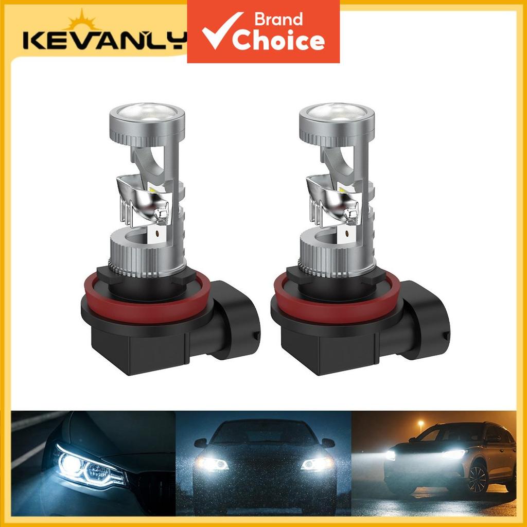 KEVANLY 2pcs H11 Mini Lente De Projetor LED Lâmpada De Neblina Ultra Branca 12V