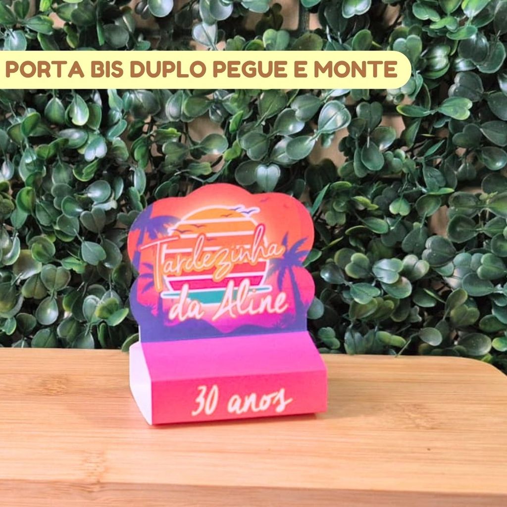 Porta Bis Duplo Tardezinha | Lembrancinhas personalizadas | Mimos | Aniversário infantil | (PEGUE E MONTE)