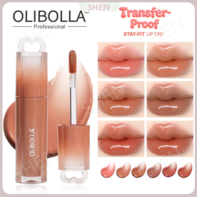 Gloss labial espelhado não gruda no copo fixa cor longa duração lábios volumosos batom líquido