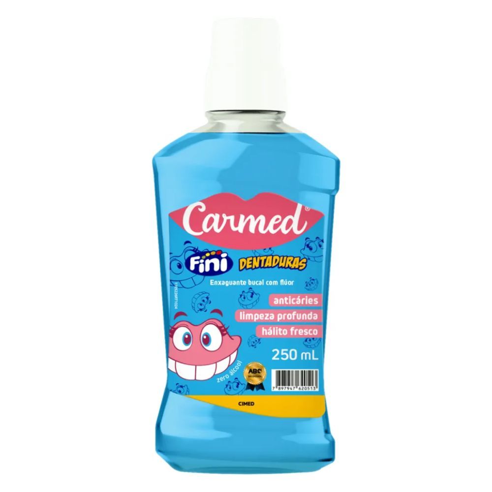 ENXAGUANTE BUCAL CARMED FINI DENTADURA FR 250ML