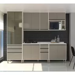 Cozinha 6 Pçs Armários E Balcões Pátina Ff C/Mocca Laca