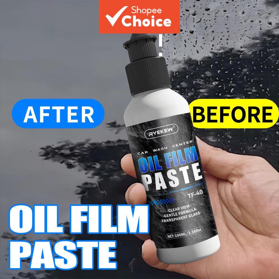 RYEKEW 100ml Creme Removedor De Filme De Óleo De Vidro Para Cuidados De Limpeza Profunda De Pára-Brisa E Espelho