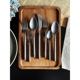 Retro ocidental comida garfo talheres garfo colher macarrão garfo High-End sentimento 304 garfo de aço inoxidável grau a