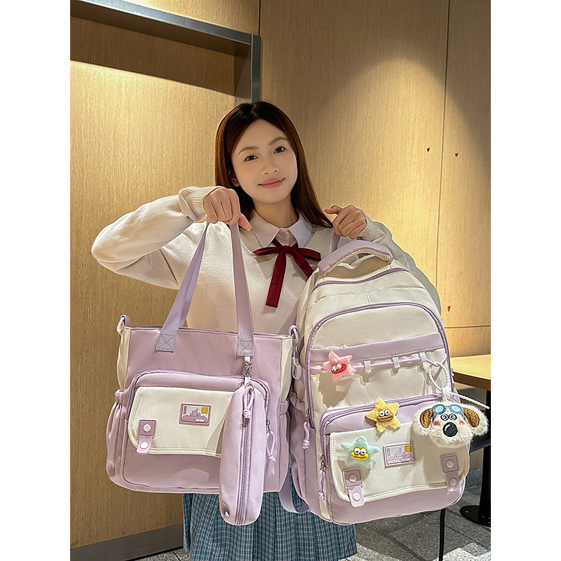 Bolsa escolar de alto valor para meninas do ensino médio, grande capacidade, leve, estudantes da escola primária, ensino