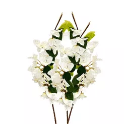 Kit 3 Galhos Hastes de Flores Bougainville Artificial Toque Real e Efeito 3D
