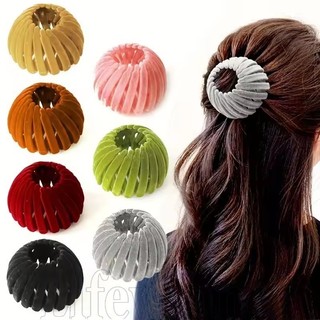 Elástico De Cabelo De Veludo Fofo Para Mulheres , Faixa Elástica Plissada , Opções Multicoloridas , Acessórios Da Moda E