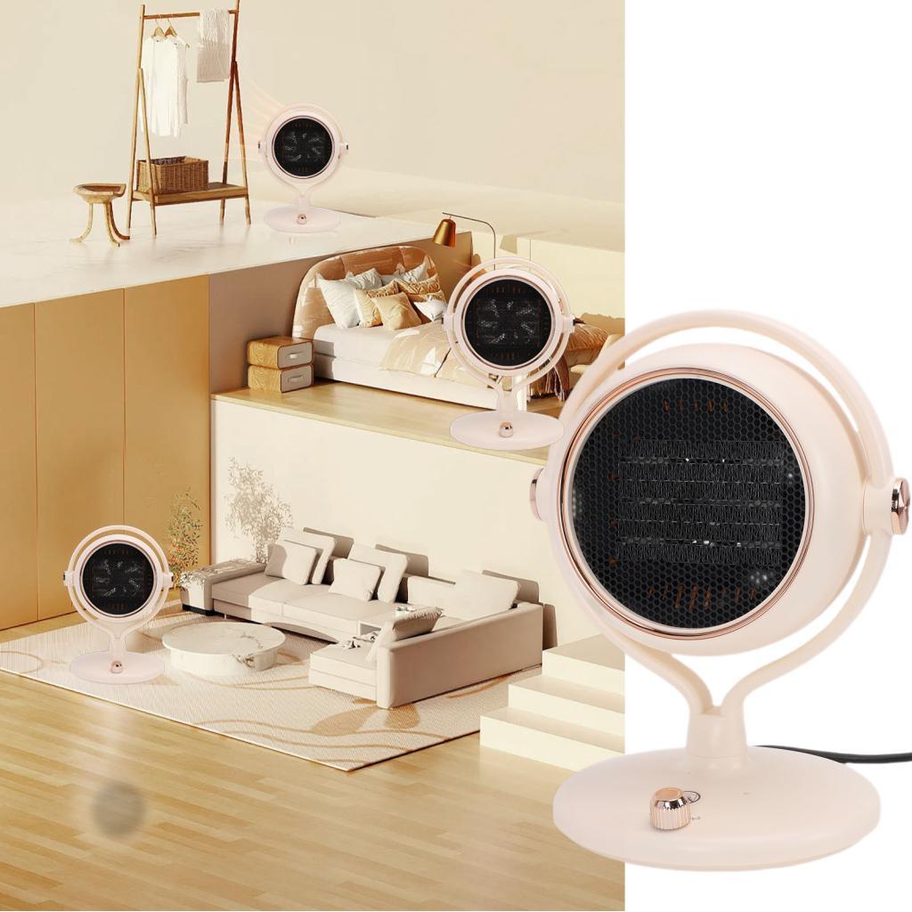 magicstore Fockety Aquecedor De Espaço Para Uso Interno 800W PTC Cerâmica Mesa Pessoal 2 Engrenagens Ventilador Portátil