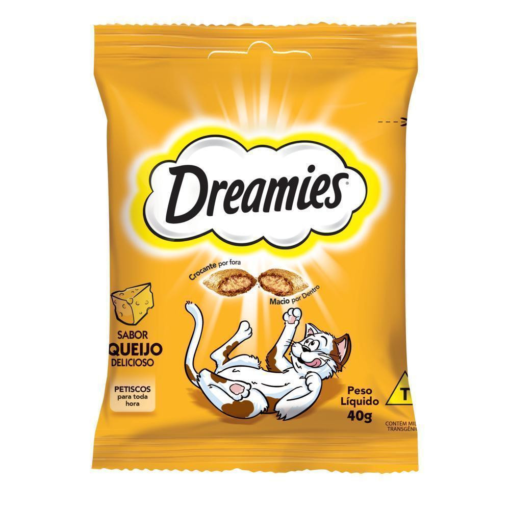 Petisco Dreamies Sabor Queijo Delicioso Gatos Adultos 40g