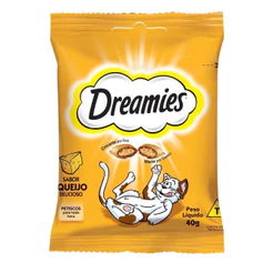 Petisco Dreamies Sabor Queijo Delicioso Gatos Adultos 40g