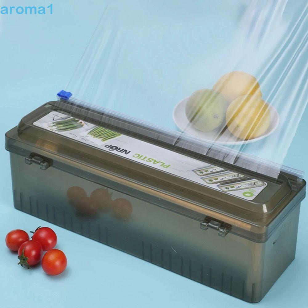 Dispensador De Envoltório De Alimentos AROMA1 , Cortador De Filme Plástico Com Suporte De Folha , Corte De Caixa De Rolo