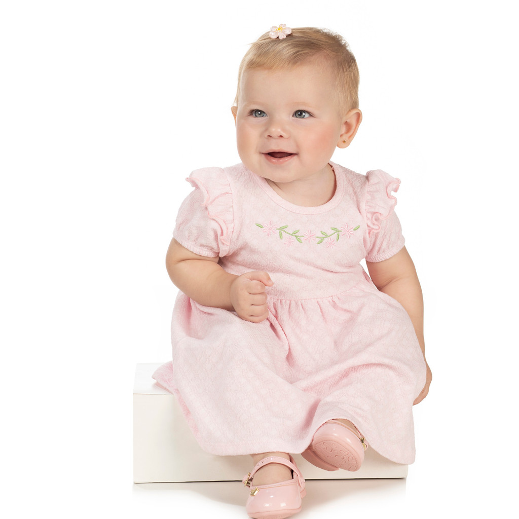 Conjunto Vestido e Calcinha Infantil menina Amada Confortavel Caimento Leve Promoção Imperdível