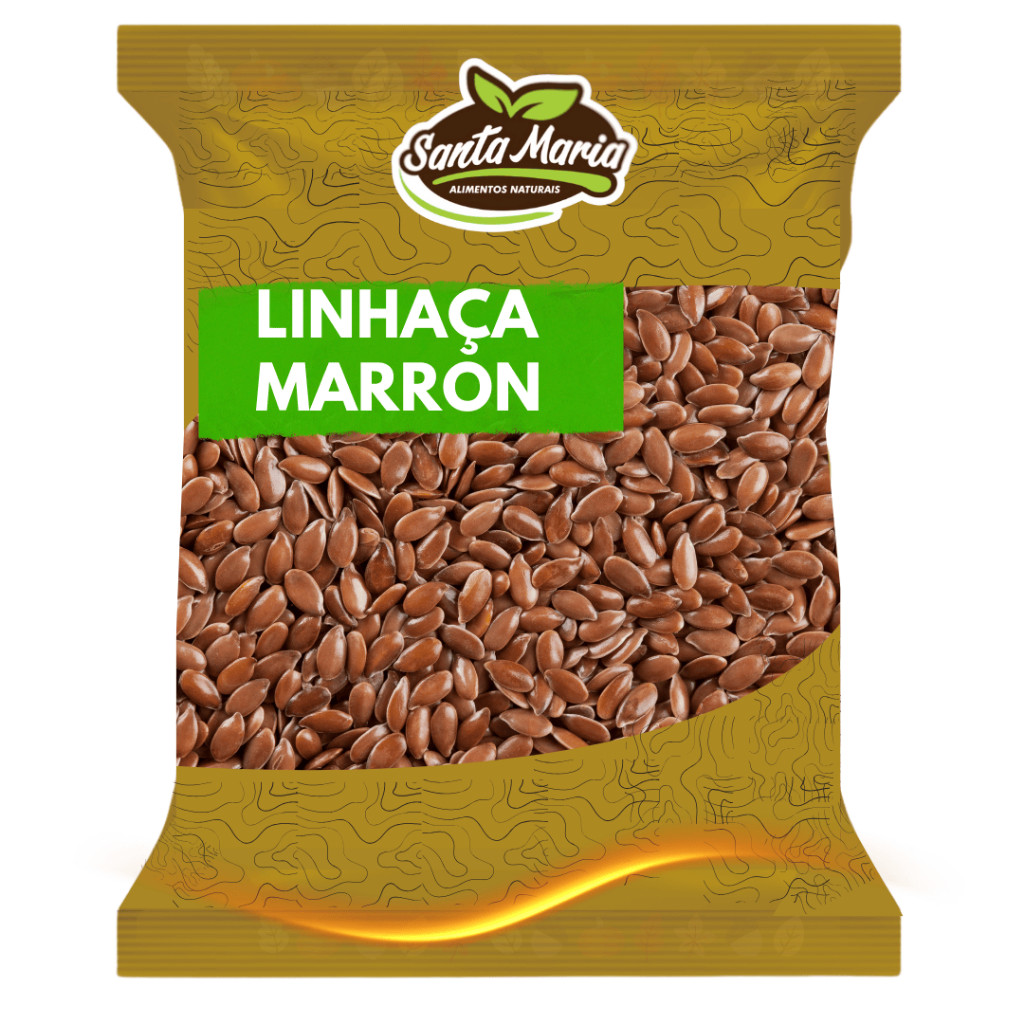 Linhaça Marrom Tradicional 500 g - Nutrição Pura - Ouro Nutritivo - Santa Maria Alimentos Naturais