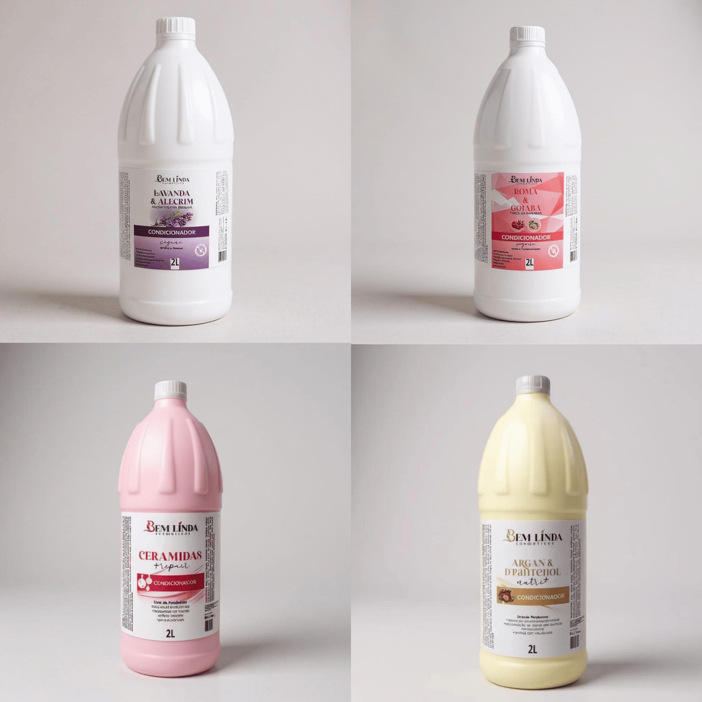 Condicionador Profissional 2 Litros Diversas Fragrâncias Hidratação Brilho Maciez Uso Diário Salão em Oferta na Shopee