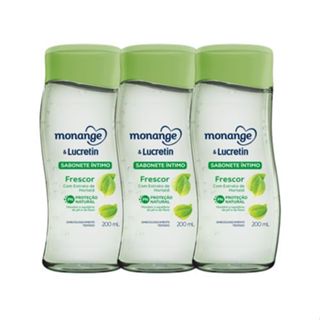 Kit Sabonete Líquido Íntimo Monange Frescor 200ml - 3 UN em Oferta na Shopee