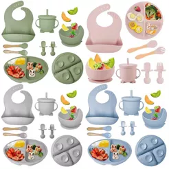 kit 6/8 peças de Silicone para alimentação de bebês
