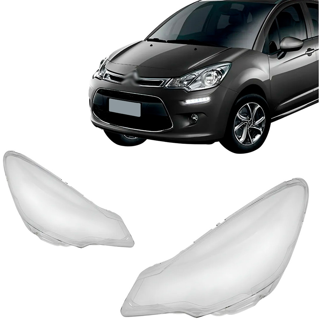 Lente Farol Citroen C3 2012 2013 2014 2015 2016 2017 2018 2019 2020 2021