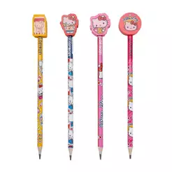 Lápis preto com borracha Hello Kitty 2 unidades Leonora