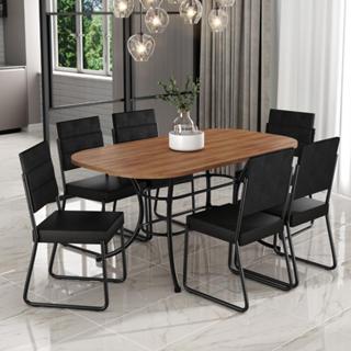 Conjunto Sala De Jantar Com Mesa E 6 Cadeiras Fenix Carraro em Oferta na Shopee