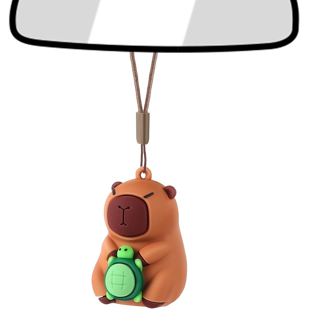Acessórios Automotivos Capivara - Ornamento Estético para Pendurar no Espelho, Decoração Interna Balançante - Pingente d