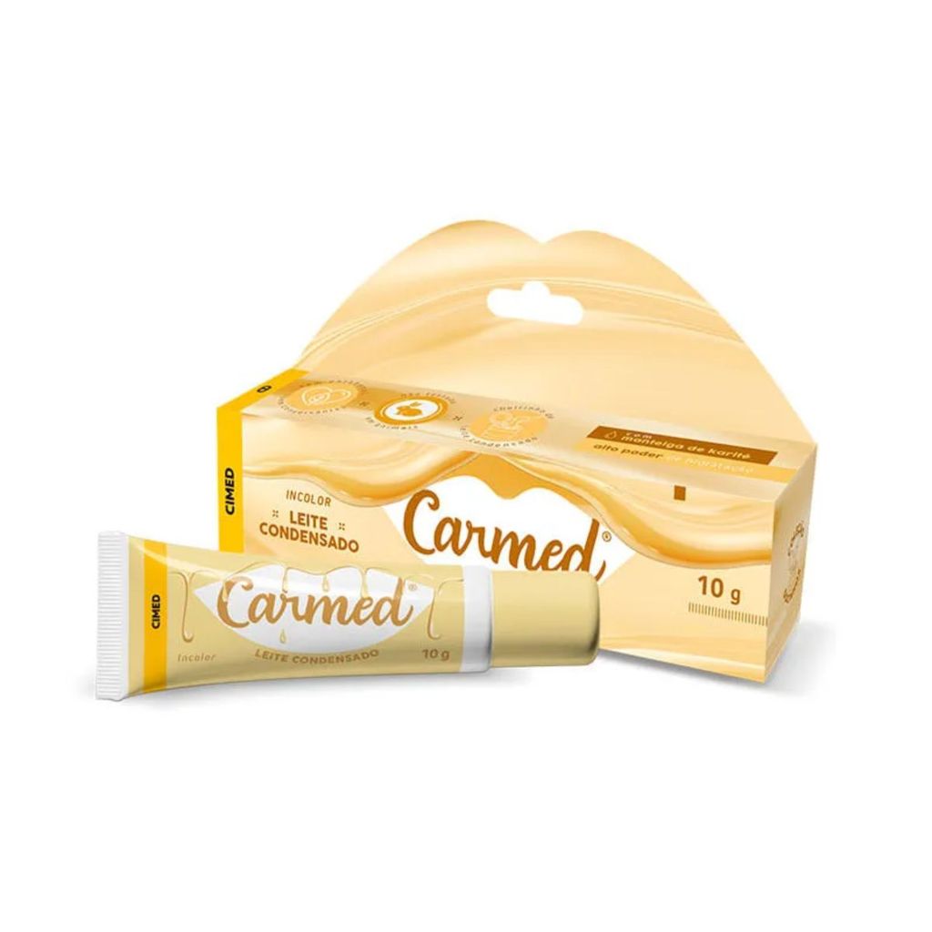 Protetor Labial Carmed Leite Condensado 10g Hidratação Intensiva Lábios Macios Brilho Natural Uso Diário