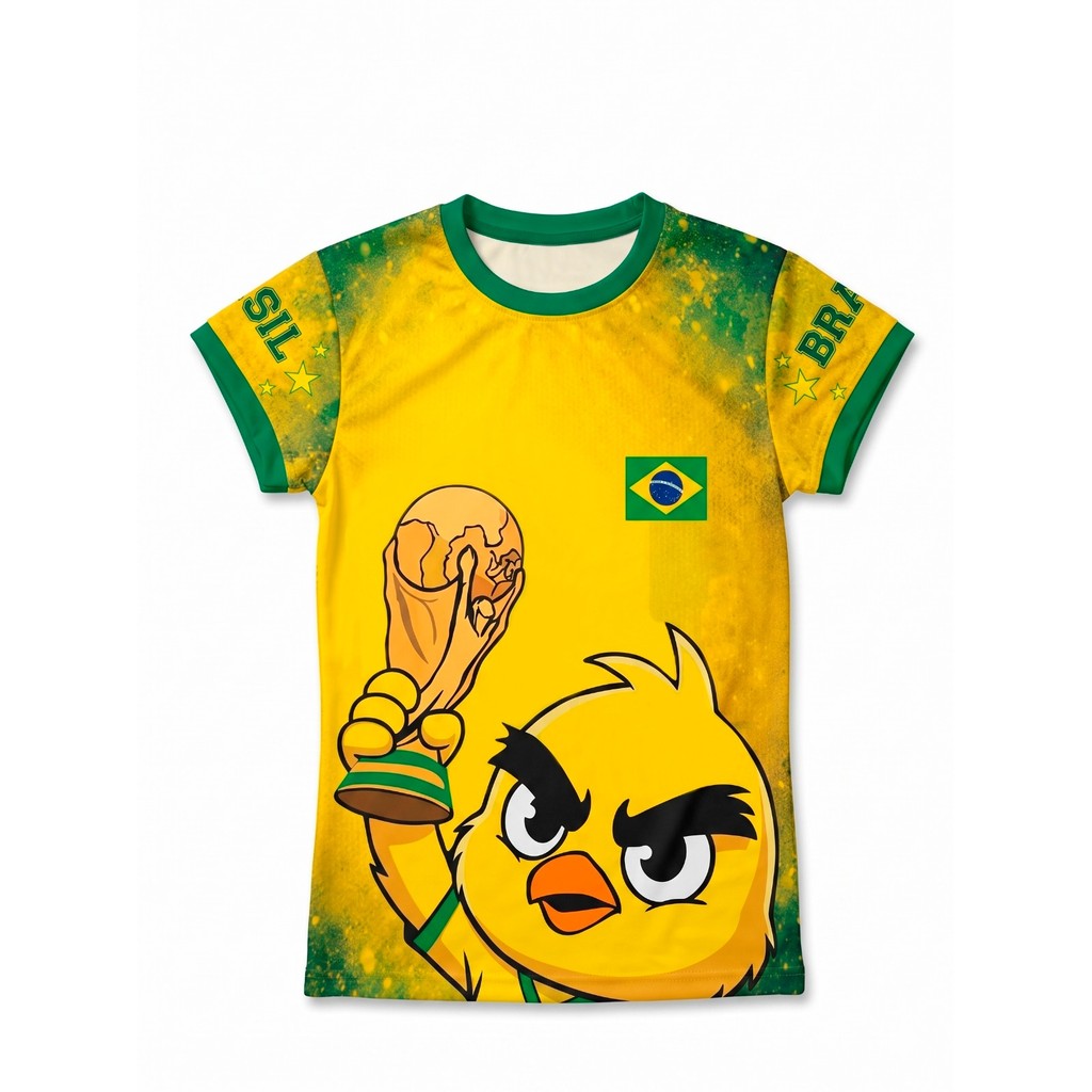 Camisa Brasil Copa Hexa Canarinho Número 10 Torcida Feminina