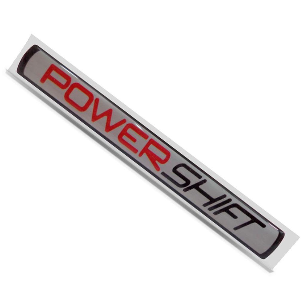Emblema Powershift do Porta Malas Ecosport 2014 a 2017 Focus New Fiesta 2014 a 2018 Adesivo Resinado