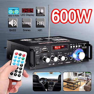 【GENAI】Super Amplificador 110v/220v Bass 600W Bluetooth USB FM FM AUX SD Karaoke controle remoto Home Cinema