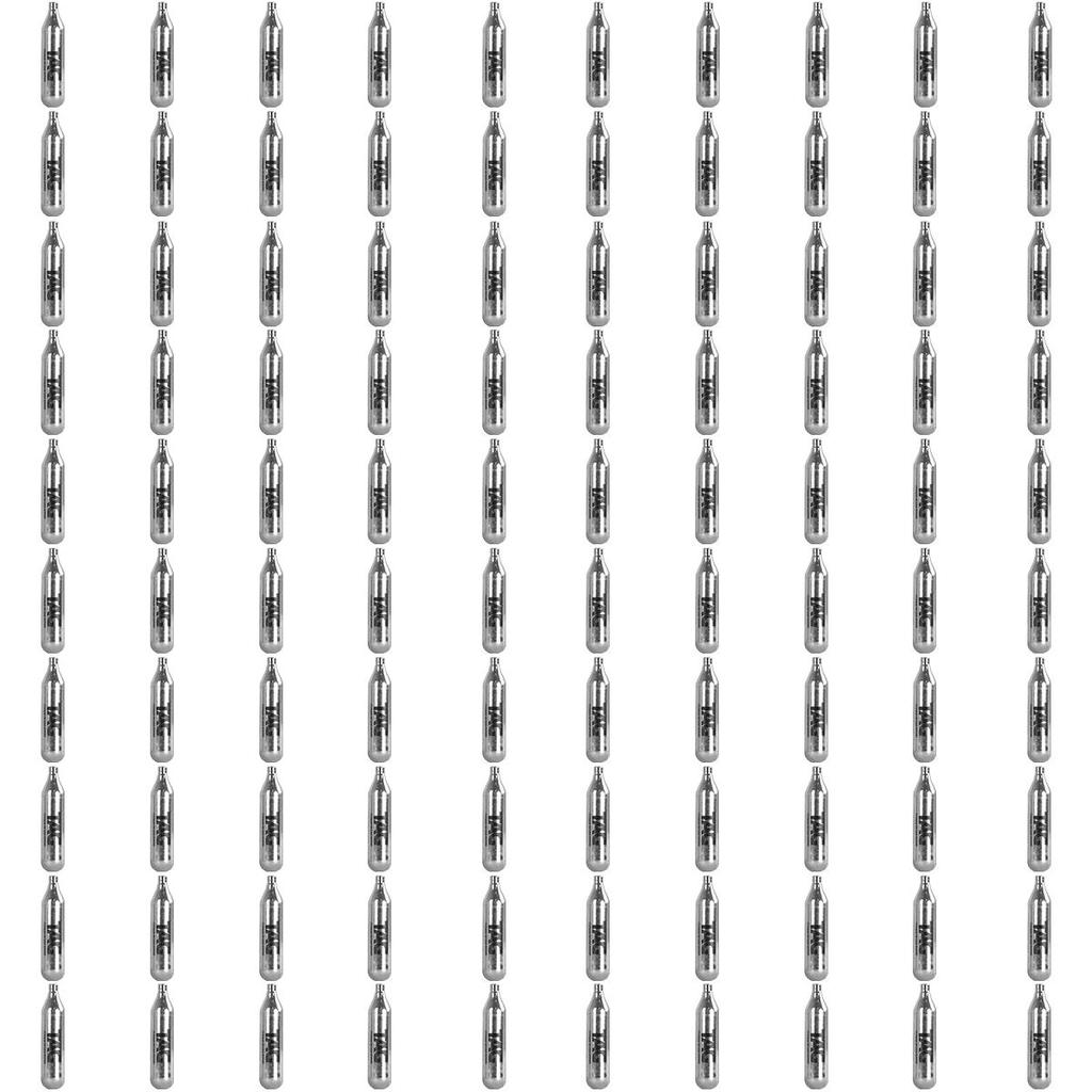 Kit 100 Cilindros CO2 12g TAG Sem Rosca Airsoft Pressão