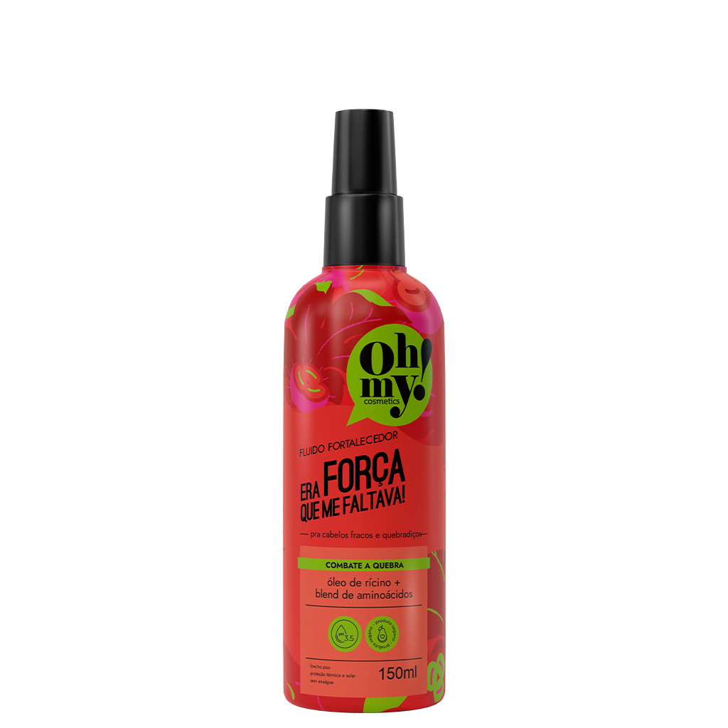 Fluido fortalecedor Era força que me faltava! 150ml Oh My | Combate a quebra pra cabelos fracos e quebradiços