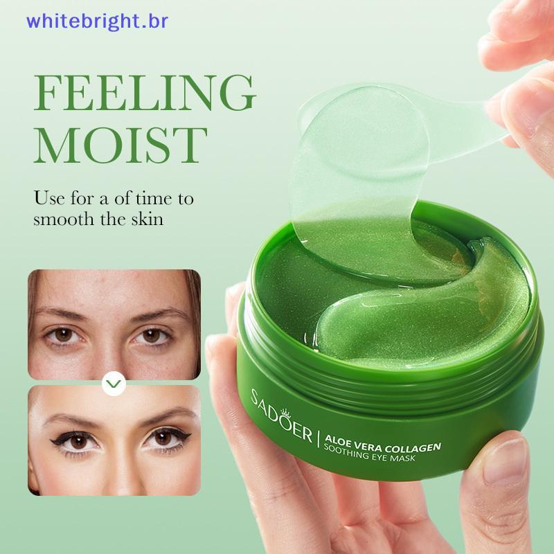 WT 60pcs SADOER Aloe Vera Colágeno Máscara Para Os Olhos Anti Olheiras Remoção De Bolsas Hidratante Firmador Patches Cui