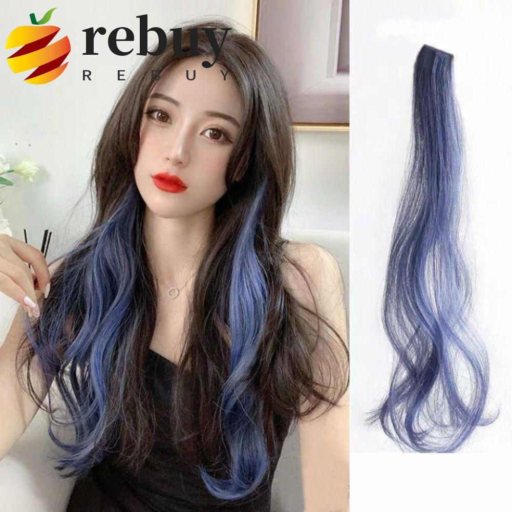 REBUY1 Pendurado Peruca Tintura De Orelha 1 Par Feminino Clipe Em Fasion Diário Acessórios De Cabelo DIY Colorido Pedaço