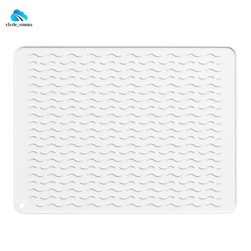 Tapete De Secagem De Pratos De Silicone-Resistente Ao Calor , Dobrável , Antiderrapante Almofada De Drenagem De Bancada 