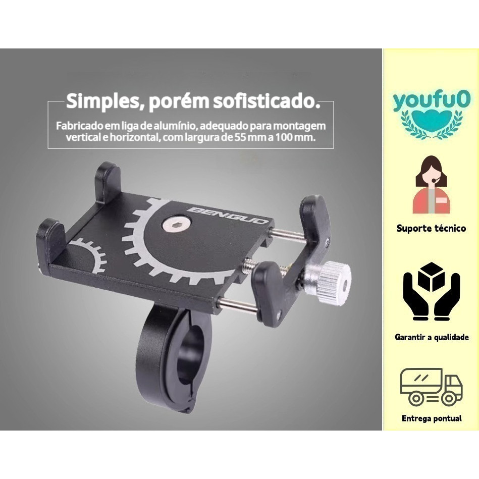 Suporte dedicado para celular para ciclismo Suporte de alumínio para celular/GPS
