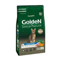 Ração Golden Seleção Natural Gatos Adultos Castrados Abóbora 1Kg
