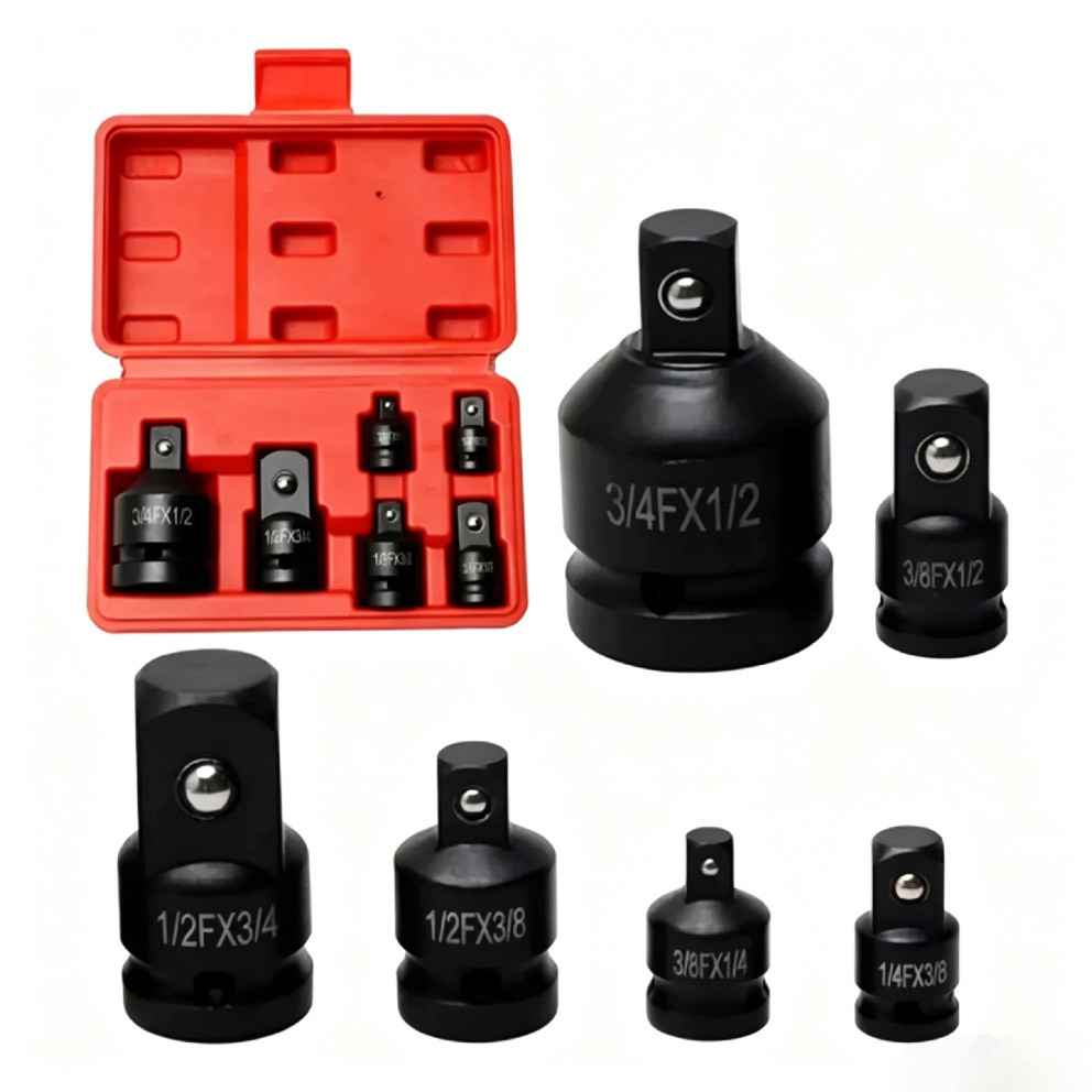 Kit 6 Peças Jogo Adaptador De Catraca Para Soquete De Impacto Aço Cromo Adaptador de Catraca，Soquete de Impacto
