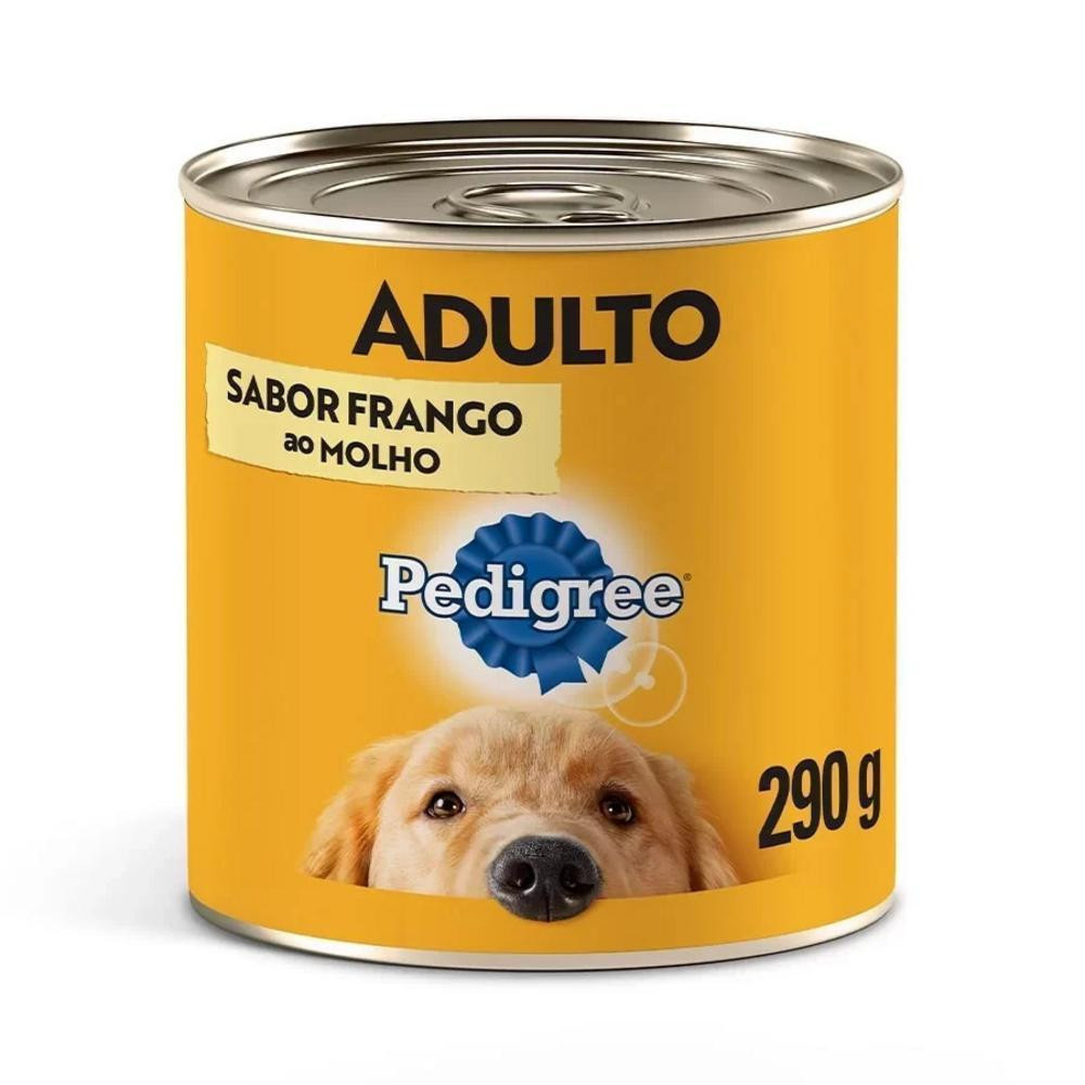 Ração Úmida Pedigree Lata Sabor Frango ao Molho para Cães Adultos 290g