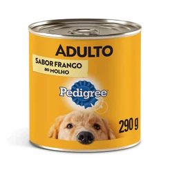 Ração Úmida Pedigree Lata Sabor Frango ao Molho para Cães Adultos 290g
