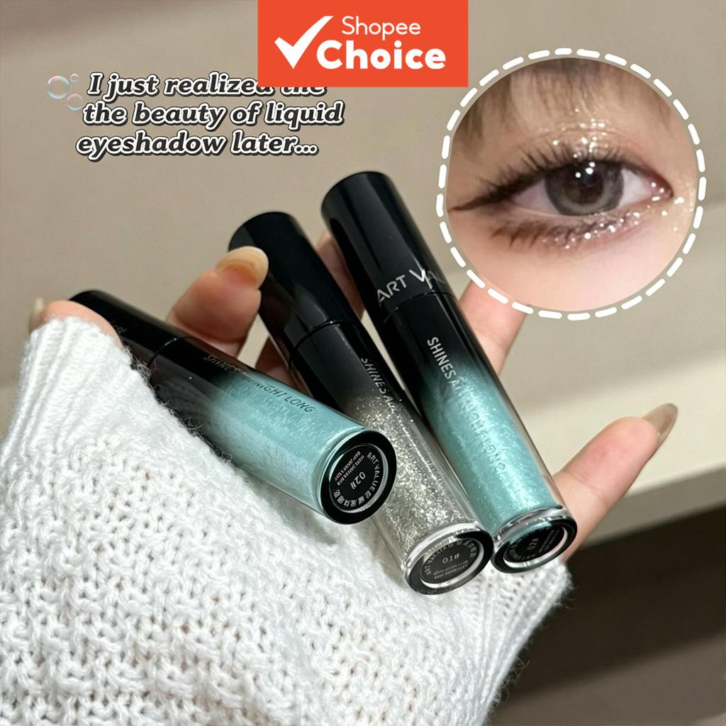 Sombra Líquida com Glitter de Ouro e Pérola - Paleta de Maquiagem para Olhos Sereia Verde, Beauty Cosmetics