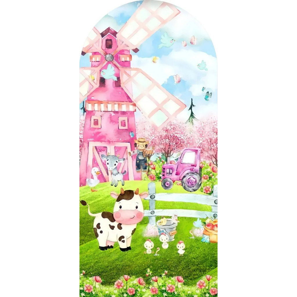 PAINEL ROMANO TECIDO SUBLIMADO FAZENDINHA 1,00 X 2,00 em Oferta na Shopee