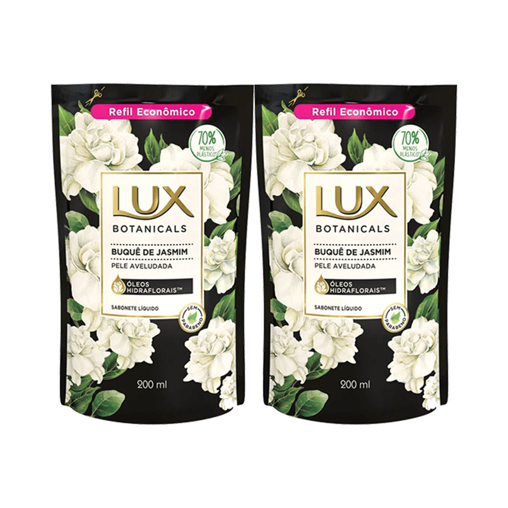 Kit Sabonete Liquido Lux Refil Buque De Jasmin 200ml (2 Produtos)