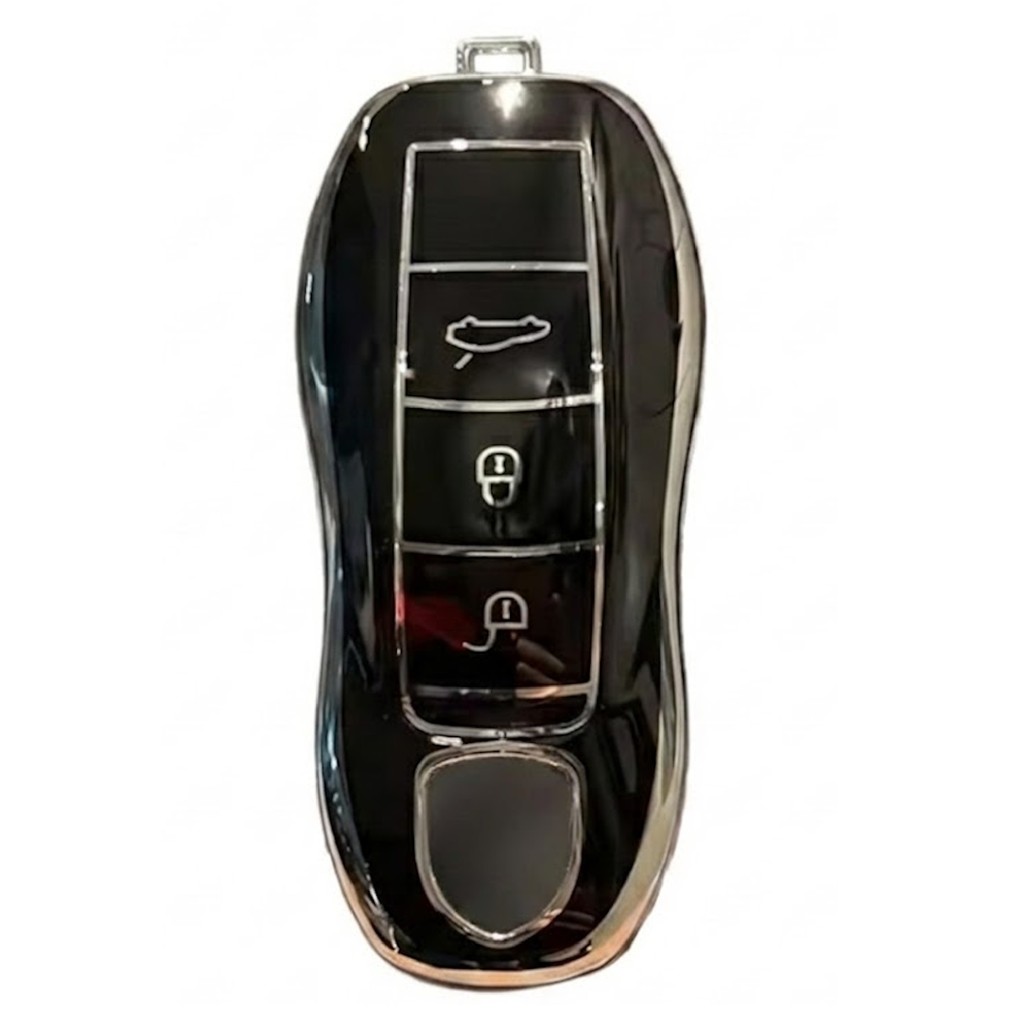 Capa Silicone Protetora P/ Chave Presencial Porsche 911 Cayenne Taycan Panamera Macan Cayman Boxster