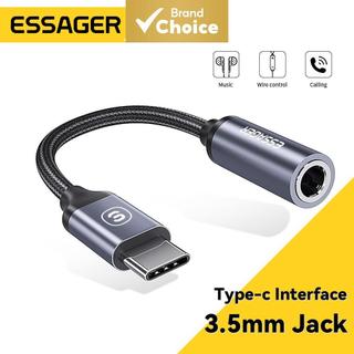 Cabo Adaptador Essager 3.5mm Jack AUX para USB C com Conversor de Áudio de 3.5mm com DAC