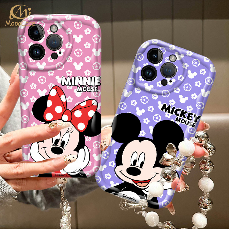 Capa Para Samsung A56 A36 A55 A54 A16 A15 A14 A05 A51 A52 A34 A35 A32 A13 A12 A04E Mickey Minnie Caso De Telefone Mopo