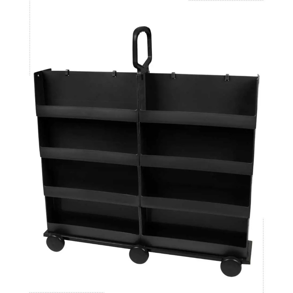 CARRINHO DISPLAY EXPOSITOR DE ESMALTE 160 UN ORGANIZADOR MÉDIO PRETO MANICURE