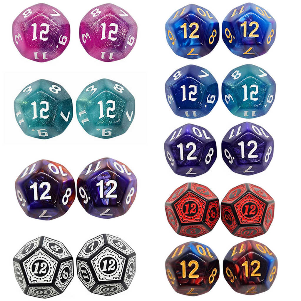 Kit 2 Dados D12 Daggerheart Dualidade RPG | Conjunto 12 Faces Hope Fear T20 D&D | D12 Poliedrico em Oferta na Shopee