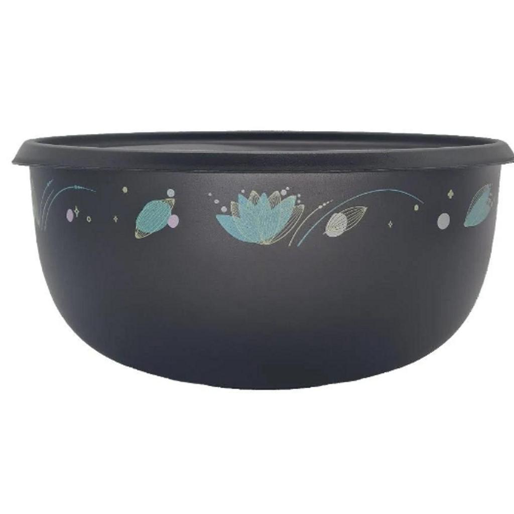 Tigela Toque Mágico 1,3 litros Flores Jet Black Tupperware