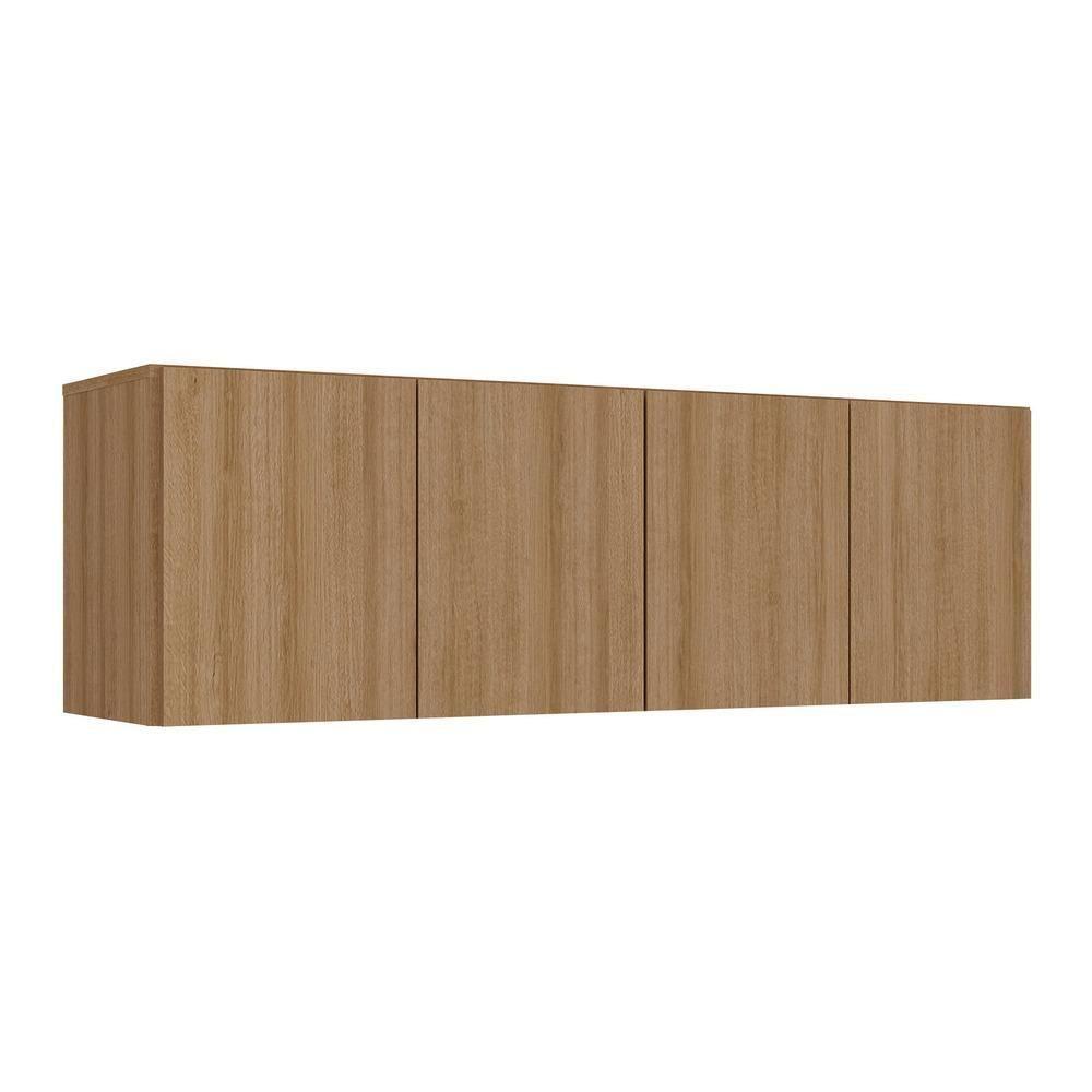 Armário De Lavanderia Aéreo Multiuso 4 Portas Rustic
